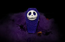 Load image into Gallery viewer, The Pumpkin King Glitter Coffin (Purple)