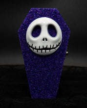 Load image into Gallery viewer, The Pumpkin King Glitter Coffin (Purple)