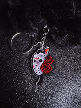 Load image into Gallery viewer, Jason Heart Pom Pom Keychain