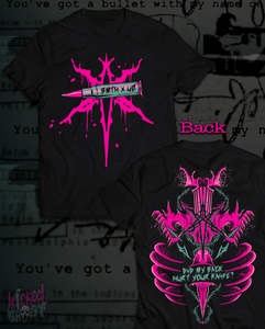 Bullet/knife T-shirt (Front & Back)