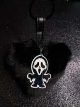 Load image into Gallery viewer, Heart Ghostface Pom Pom Keychain