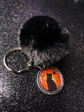 Load image into Gallery viewer, Mini Halloween Pom Pom Keychain