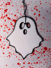 Load image into Gallery viewer, Black Metal Ghost Ornament