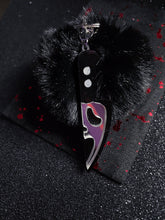 Load image into Gallery viewer, Ghost Knife Pom Pom Keychain