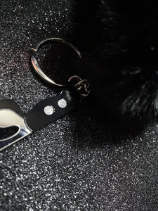 Ghost Knife Pom Pom Keychain