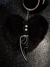 Load image into Gallery viewer, Ghost Knife Pom Pom Keychain