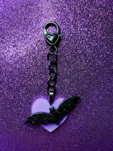 Load image into Gallery viewer, Bat Heart Keychain
