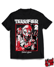 Load image into Gallery viewer, Terrifier 2 T-Shirt (Front &amp; Back)