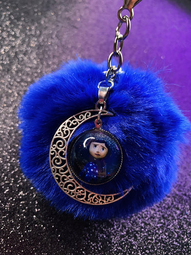 Coraline Pom Pom Keychain