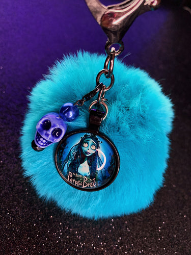 Corpse Bride Pom Pom Keychain