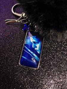 Edward Scissorhands Pom Pom Keychain