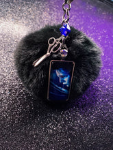 Load image into Gallery viewer, Edward Scissorhands Pom Pom Keychain