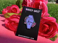 Load image into Gallery viewer, Please Leave Me Alone Coffin Pin