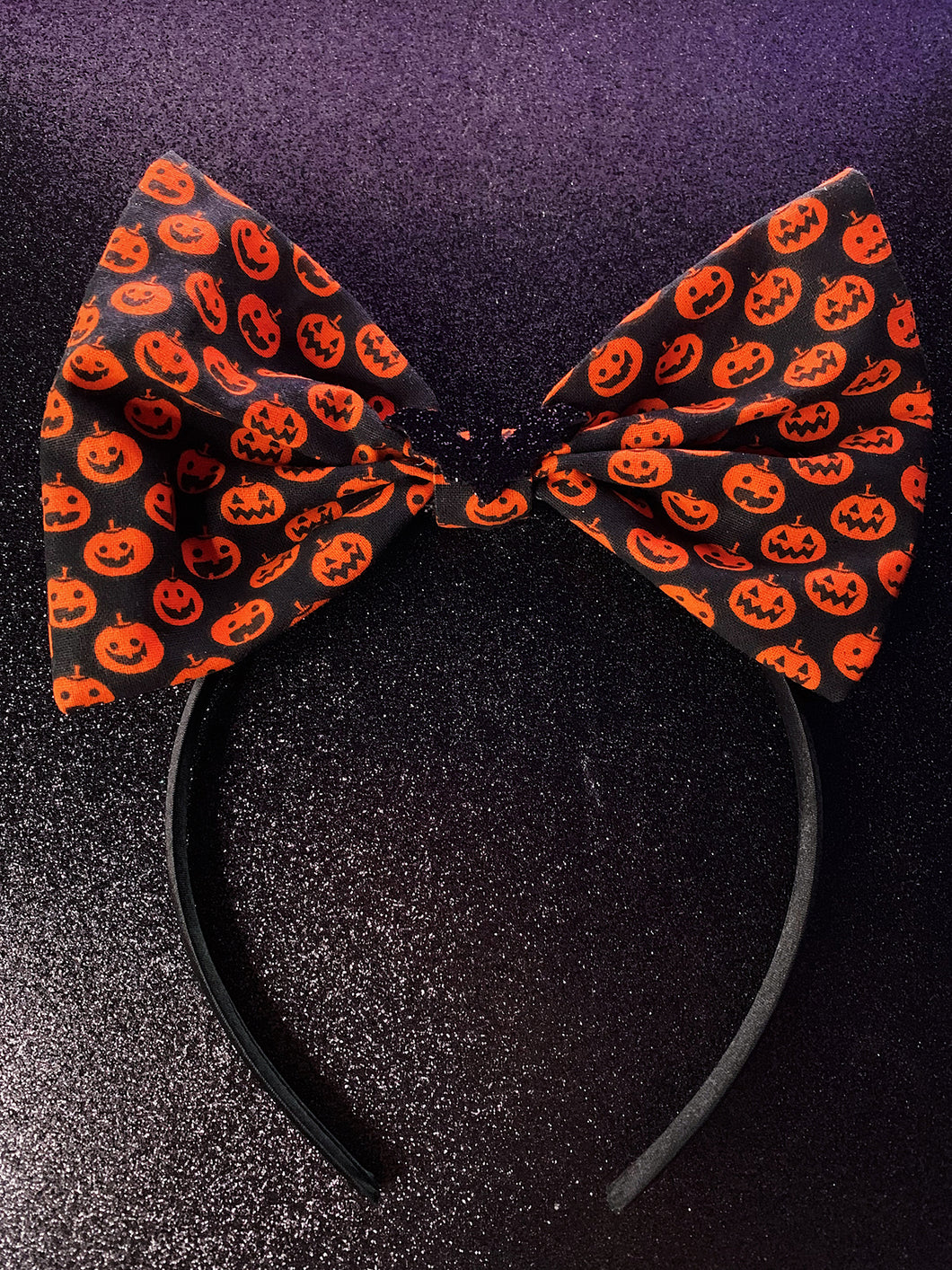 Wicked Headbands (Jack o lantern w/ bat)