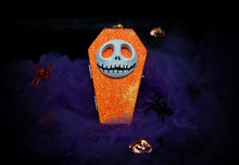 Load image into Gallery viewer, The Pumpkin King Glitter Coffin (Orange)
