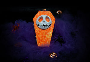 The Pumpkin King Glitter Coffin (Orange)