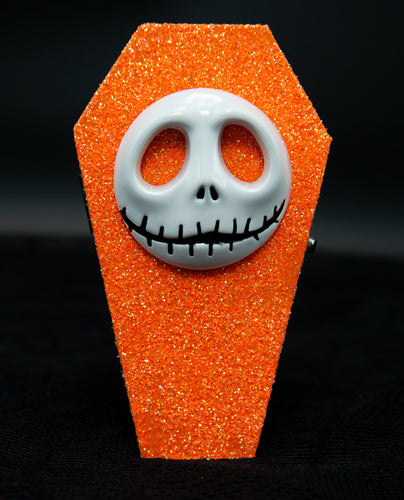 The Pumpkin King Glitter Coffin (Orange)