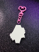 Load image into Gallery viewer, Please Leave Me Alone Heart Keychain