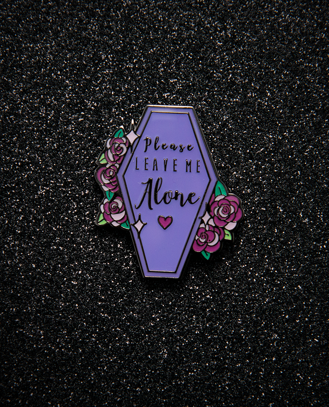 Please Leave Me Alone Coffin Pin